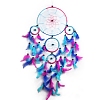 Spider Five Rings Woven Net/Web with Feather with Iron Pendants Decoration PW-WG32271-01-1