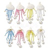 Glass Seed Beaded Jellyfish Pendants PALLOY-MZ00571-1