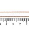 1mm Rack Plating Brass Curb Chain Necklaces for Women Men MAK-L044-26RG-5