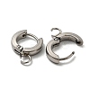 Tarnish Resistant 201 Stainless Steel Huggie Hoop Earrings Findings STAS-A167-01I-P-2