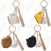 4Pcs 4 Colors PU Leather Keychain KEYC-CL0001-02-6