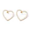 Open Heart Stud Earrings for Women STAS-K237-02RG-1