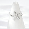 304 Stainless Steel Open Cuff Rings LS-RJEW-D306-02P-2