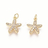 Brass Charms LS-ZIRC-L087-044G-1