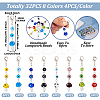 32Pcs 8 Colors Handmade Evil Eye Lampwork Pendant Decoration HJEW-TA0001-10-3