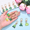 5Pcs 5 Styles Saint Patrick's Day Alloy Enamel Pendant Decoration HJEW-YW00086-01-5