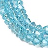 Transparent Electroplate Glass Beads Strands EGLA-A039-T3mm-B20-3