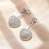 Cherry Brass Micro Pave Cubic Zirconia Stud Earrings EJEW-M077-12P-01-5