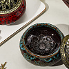 2Pcs 2 Colors Ceramic Incense Burners Holder DJEW-GF0001-78-7