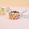 5Pcs 5 Colors Polymer Clay Heishi Beaded Stretch Bracelets Sets BJEW-SZ0001-55-3