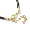 Polyester Cord Braided Bracelet Makings MAK-Z003-01G-04-3