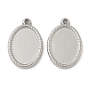 304 Stainless Steel Pendant Cabochon Settings STAS-D127-18B-P-1