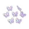 UV Plating Rainbow Iridescent Imitation Jelly Acrylic Beads OACR-K003-012B-1