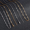 18Pcs 2 Colors 667 Stainless Steel Paperclip Chain Necklaces NJEW-ME0001-08-3