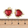 Brass Pave Cubic Zirconia Enamel Pendants KK-L240-02G-3