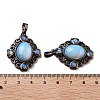 Synthetic Opalite Rhombus Pendants G-K363-02R-08-3