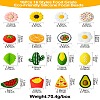 16Pcs 16 Styles Food Grade Eco-Friendly Silicone Focal Beads SIL-CJ0001-27-8