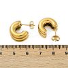 304 Stainless Steel C-Shaped Stud Earrings EJEW-S272-01G-5