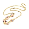Brass Enamel Pendant Necklaces NJEW-B157-07G-02-4