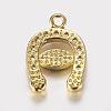 Long-Lasting Plated Brass Micro Pave Cubic Zirconia Enamel Charms ZIRC-L072-55G-2