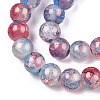 Baking Paint Crackle Glass Bead Strands DGLA-R053-05H-3