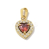 Ion Plating(IP) 304 Stainless Steel Micro Pave Cubic Zirconia Pendants STAS-Z107-05G-02-1