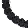 Natural Lava Rock Beaded Stretch Bracelets for Men Women BJEW-G727-01C-2