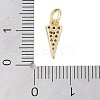 Rack Plating Brass Micro Pave Clear Cubic Zirconia Charms KK-Z060-15G-3