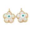 Translucent Evil Eye Resin Pendants KK-M219-22G-2
