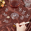 24Pcs Flower Acrylic Wine Glass Charms HJEW-BC00037-3