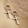 304 Stainless Steel Cross Dangle Earrings for Women XK7327-2-1