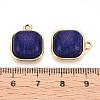 Dyed Natural Lapis Lazuli Square Pendants STAS-N109-211A-G-3