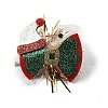 Christmas Theme Glitter Felt Fabric Alligator Hair Clip PHAR-U002-01D-1