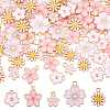 100Pcs 5 Styles Alloy Enamel Charms ENAM-HS0001-03-1