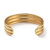 Ion Plating(IP) 304 Stainless Steel Cuff Bangles for Women BJEW-Z078-15G-3