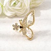 Brass Micro Pave Cubic Zirconia Cuff Rings for Women LS-RJEW-K312-02G-2