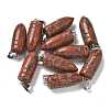 Natural Red Sesame Jasper Pointed Pendants G-B127-18P-11-1