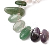 Chakra Natural Amethyst & Rose Quartz & Quartz Crystal & Citrine & Green Aventurine Beads Strands G-Z091-A11-4