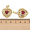 Brass Micro Pave Cubic Zirconia Pendants KK-S526-20G-A03-3