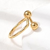 304 Stainless Steel Open Cuff Rings for Women RJEW-K313-19G-2