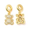 Brass with Cubic Zirconia Pendants KK-K343-02G-1