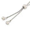 Non-Tarnish Round Beaded 304 Stainless Steel Pendant Necklaces for Women LS-NJEW-G137-01P-3