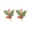 Golden Plated Alloy Enamel Pendants ENAM-Z017-06G-1