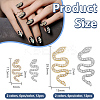24Pcs 4 Styles Alloy Rhinestone Cabochons MRMJ-OC0004-10-2