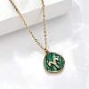 304 Stainless Steel Micro Pave Cubic Zirconia constellation Pendant Necklaces NJEW-R021-01G-01-1