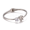 Clear Cubic Zirconia Duck Cuff Bangle STAS-D165-02P-3