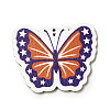 American Flag Theme Single Face Printed Aspen Wood Big Pendants WOOD-G014-09-2