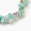 Natural Amazonite Beads Stretch Bracelets BJEW-JB03860-09-2