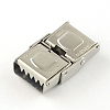 Smooth Surface 201 Stainless Steel Watch Band Clasps STAS-R063-79-3