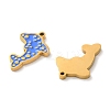 Ion Plating(IP) 304 Stainless Steel Enamel Pendants STAS-M102-12A-G-2